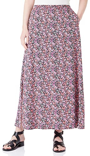 VERO MODA Vmeasy Maxi Skirt R1 Wvn Ga Falda, Georgia Peach/AOP:Cille, S para Mujer