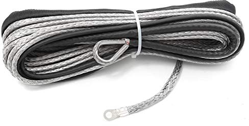 Abschleppseil Auto 15m 7700 lbs Winch Seil String Line Kabel mit synthetischer Hülle synthetischer Abschleppseilautowaschanlage Wartungszeichenfolge für ATV UTV Off-Road