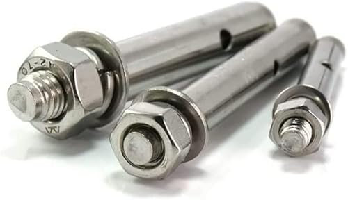 Stecker an der Wand, Betonschrauben, M6 M8 M10 304 Edelstahl Expansionsschraube Anker Durchgangsschraube M6 Expansionsschraube Schraube (1 Stück) (Abmessungen: M6X50) (Größe: M8X100) (Größe: M6X60) (