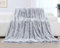 KANKAEU - Manta mullida de 130 x 160 cm, manta de pelo sintético ultrasuave, color gris degradado, para sofá, acogedora y cálida, manta de lana, colcha