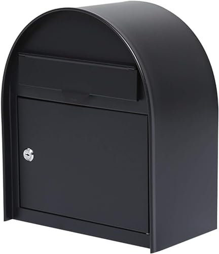 Vnook Boîtes Aux Lettres Murales Étanches, Boîte Aux Lettres en Acier Verrouillable, Résistante Aux Intempéries, Grandes Boîtes Aux Lettres for L'extérieur Ou La Porte, Noir