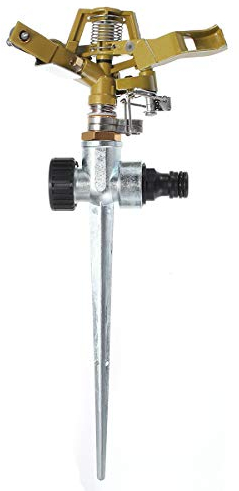 Holzsammlung Irrigatore a pulsazione, irrigatore per prato, per irrigazione fino a 530 m², irrigatore circolare a 360°, per innaffiare piante fiori vegetali(B)