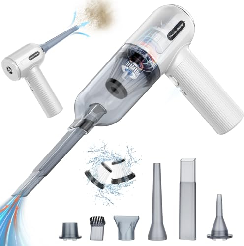 Tiazhan Aspirabriciole Senza Fili, Aspirapolvere Portatile Da 9000 Pa, Mini Aspirapolvere Auto Portatile Leggero Ricaricabile, per Auto Usb Per Peli Di Animali Domestici, Casa, Ufficio