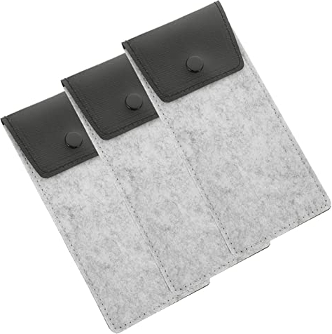 KaTiak Weiches Brillenetui, 3-teiliges Filz-Federmäppchen, Koffer-Organizer-Taschen for Reisen, Brillenetui aus Filz for Damen, Aufbewahrungstaschen for Reisen