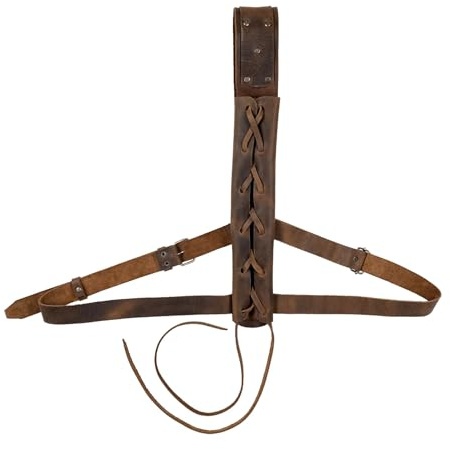 MDFCZXP Mittelalterliche Renaissance Schwert Rücken Gürtel Scheide Retro Kunstleder Scheide Halter,Braun