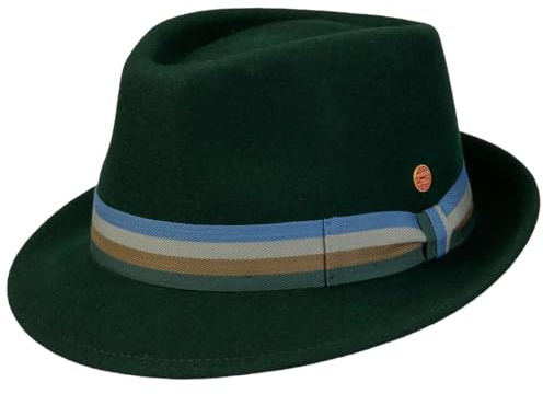 Mayser Four Colour Band Trilby Hut Wollfilz Stoff Garniturband Herren Herbst Winter