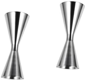 MAGICLULU 2 Pcs Tasse À Mesurer À Double Extrémité Double Jigger Cocktail Mesure Shot Bar Partie Cuisine Outil Martini Mélangeur Mesure Shot Tasse Mesure Tasse Cloche Jigger Acier