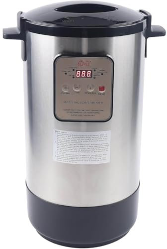BESTXH 12l, MáQuina AutomáTica De FermentacióN De Yogur De 12 L/3,2 Galones, Yogurteras EléCtricas De 90 W Y 220 V, Fermentadora MultifuncióN con Control Inteligente, para Restaurantes