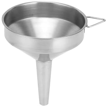 MIXEL Stainless Steel Kitchen Funnel, Durable and Lightweight, Multipurpose, Funnel for Filling Bottles, Filter Liquid, Oils, Powder, Juice, Spices, Flask, (12CM)