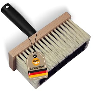 WOW!TOOLS Universal-Deckenbürste 170 x 70 mm Kunststoffborsten | Holzkörper mit Kunststoffgriff, strapazierfähig für Tapezierbürste und Malerprojekte, Kleisterbürste