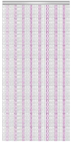 Aluminium Chain Fly Curtain for Doors 90 X 214 5cm Silver Purple Insect Screen with 1 4mm Link Strands Durable Metal Strip Blind for Home Garden Patio