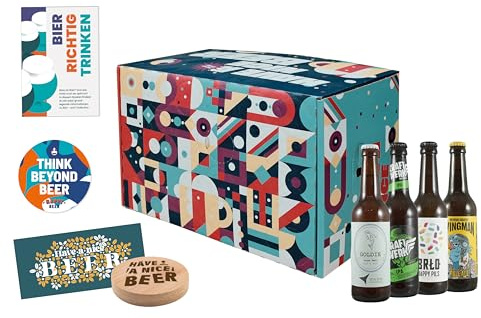 Bier Geschenkbox 24 x 0,33 l – Exklusives Craft Beer Probierpaket mit Bieren von Top-Brauereien. Biergeschenk für Männer - Männerhandtasche, Geburtstagsgeschenk für Männer, Vatertagsgeschenk