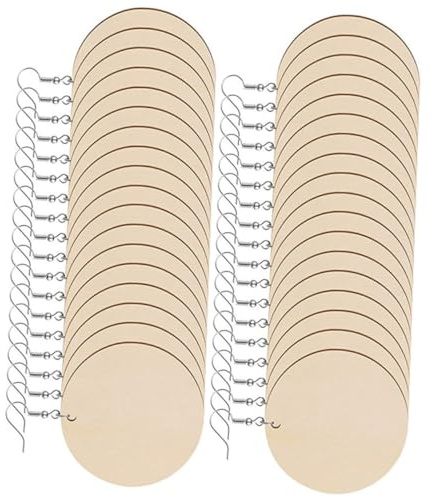 Operitacx 200 Stück Holzohrring Anhänger Leichtes Holzschmuck DIY Schmuckherstellung Unbemalt Geometrische Ohrringe Bastelset für Individuelle Ohrringe Selber Machen