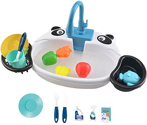 Play Kitchen Sink Toys Running Water Play Set Food Play Dishes Dishes Pans