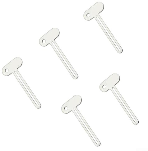 Lot de 5 presse-tubes en acier inoxydable avec rouleaux à clés pour tubes de dentifrice et autres produits de salle de bain