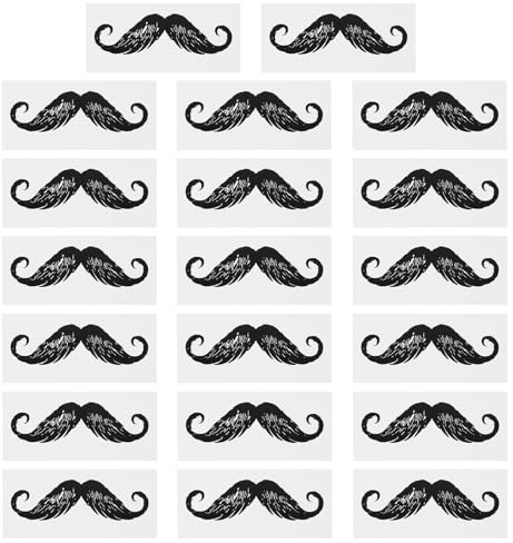CORHAD Autocollants 20 Pièces pour L'épilation Nez et Stylisme de Barbe en Pp Noir Accessoires pour Retirer Poils de Nez et Décoration Barbe