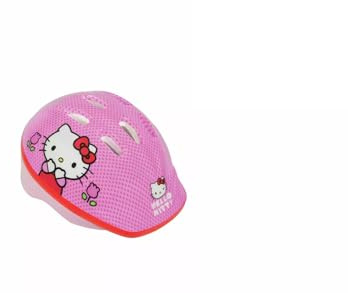 Hello Kitty - Casco di sicurezza per bambini, colore rosa, leggero, regolabile, ventilato, ideale per ciclismo, pattinaggio e scooter