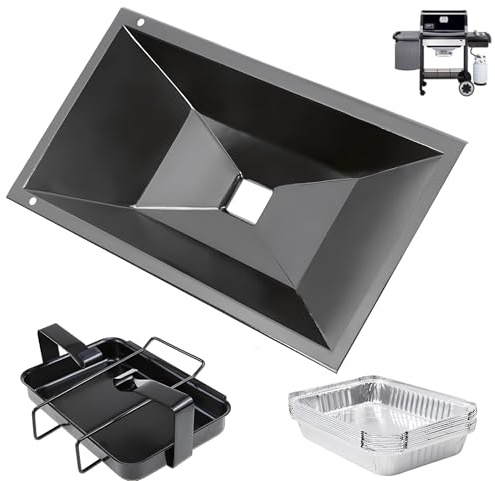 Nordic Bbq Store 99251 fettbricka med hållare och 10 st dropppanna för Weber Genesis Silver A, Spirit 500, Spirit E-210, Spirit 200-serien med sidomonterade kontroller