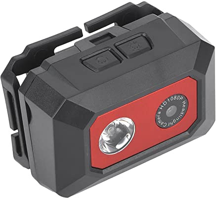 SENECESLI Head-Mounted-Action-Kamera, 5–10 M, Nachtlicht, Head-Mounted 1080P LED-Scheinwerfer, Tragbare Körpervideokamera, Elastische Kopfband-Unterstützung, 32 GB für Nächtliche