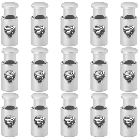 DECHOUS 15pcs BBQ Skewer Buckles Clamps for Duck Roasters and Bamboo Skewers, Silver Iron Wire Clips with Quick Installation and Easy Operation, for Family Gatherings and Outdoor Grilling