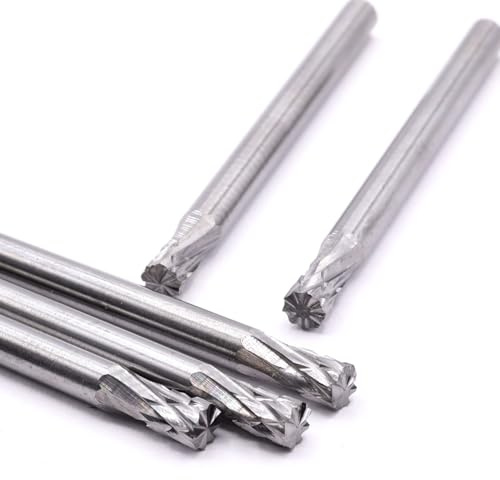 5x VHM Vollhartmetall Schaftfräser 3mm Frässtifte Fräser Gravur für Dremel Proxxon Zubehör