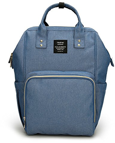 Heine Tasche Wickelrucksack Wickeltasche Reise Windeltasche Rucksack Babytasche Mama 10182 Blau