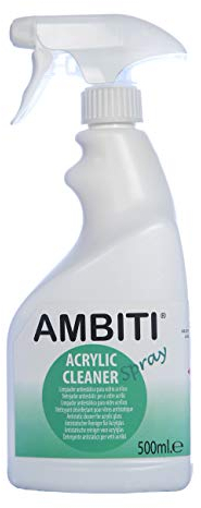 Ambiti Acrylic Cleaner | Limpiador Antiestático e Higienizante para Cristales y Claraboyas Acrílicas | Autocaravanas, Caravanas y Campers | Secado Rápido | 500 ml