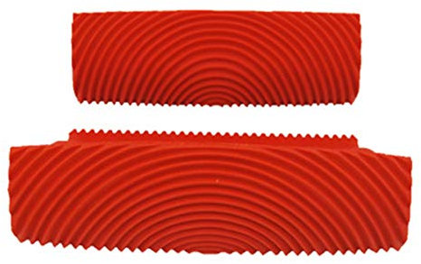 2pcs Spatola Effetto Legno Venalegno in Gomma Rosso Strumento Texture per Legno Rullo da Pittura Effetto Legno Fai da te Decorazioni per la Casa