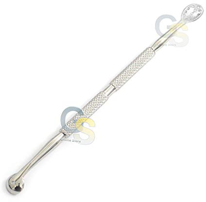 Blackhead Remover Comedone Extractor Tool - Multiple Hole Spoon Whitehead Blemish Acne Removal -, Facial, Pimple, German Grade Stainless Steel - by G.S Online Store