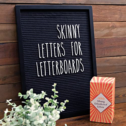 Skinny Letterboard Buchstaben Set in Rae Dunn inspirierter Schriftart Perfektes Farmhouse Dekor Zubehör für wechselbare Filz-Brieftafeln (ohne Tafel) weiß