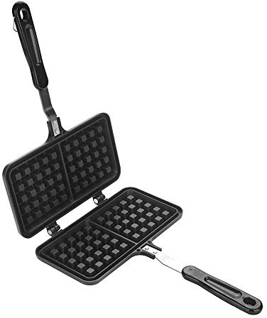 CANDeal Große Antihaft-Waffeleisenpfanne Für belgisches Waffel-Sandwich-Toaster-Frühstück auf dem Herd verwenden