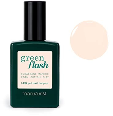 Manucurist Green Flash™ Nude Gel Nagellack Beige - Hema Free UV Lack, 12-Free Lack, Bio-basiert - Nägel Selber Machen für UV Lampe Nägel - Professionelle Maniküre
