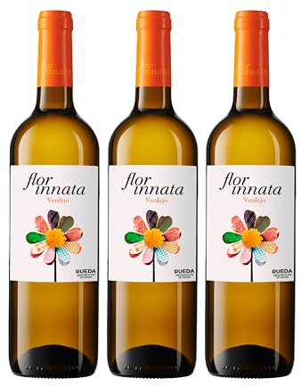 Valdecuevas Nueva Añada Flor Innata Caja de 3, Vino Blanco Verdejo Rueda, 750 ml, Coupage Verdejo y Sauvignon Blanc