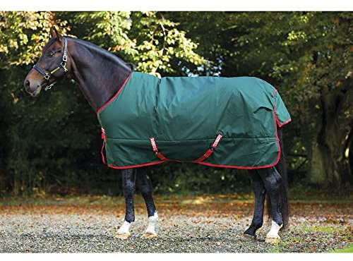 Horseware Rambo Original Turnout Heavy 400g - Green/Red