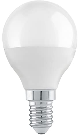 Eglo E14 LED dimmerabile, lampadina a forma di goccia per la regolazione con interruttore, 4,9 Watt (equivalente a 40 Watt), 470 Lumen, bianco caldo, 3000k, lampadina P45, Ø 4,5 cm