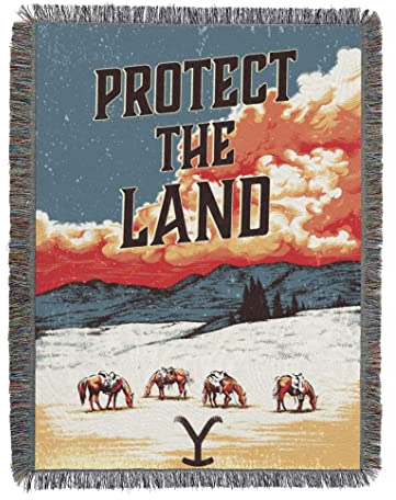 NORTHWEST Yellowstone gewebte Wandteppich-Überwurfdecke, 121,9 x 152,4 cm, schützen