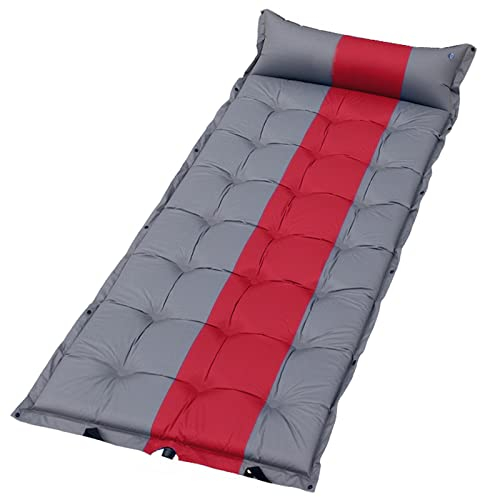 V&U Selbstaufblasende Isomatte Für Camping,Bequeme Luftmatratze Verdicken,Ultraleicht Faltbar Camping-pad Für Backpacking Travelling Hiking Gästebett-Rot 200x80x5cm(79x31x2inch)