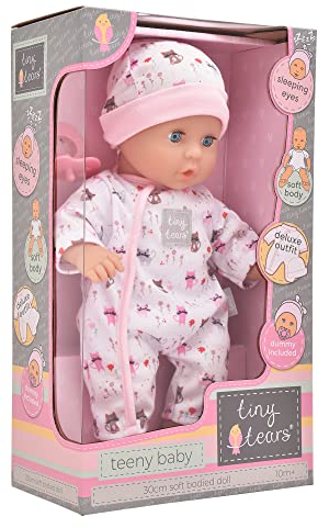 John Adams | Tiny Tears - Teeny Baby - 30cm soft bodied doll: One of the UK's best loved doll brands! | Nurturing Dolls | Ages 10m+