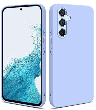 HSP Hülle für Samsung Galaxy A54 5G, Silikon Handyhülle, Case, Hellblau | Kameraschutz, matt, passgenaue Aussparungen, erhöhte Ränder, Handy Schutzhülle, Silikonhülle, Phone Cover, Silicone