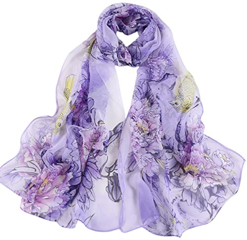 FAIRYGATE Womens Scarves Chiffon Scarf for Women Ladies Scarves Lightweight Soft Shawl Wrap Fashion Scarves for Women UK 30A44
