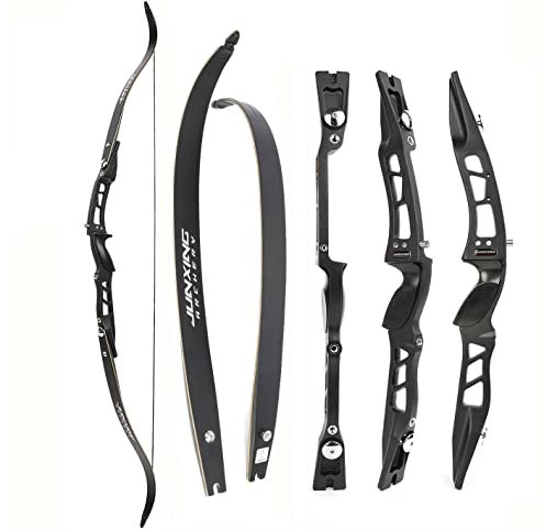 surwolf 66“ Takedown Recurve Bogen 20~40LBS ILF Wettkampf Recurve Bogen Set für Erwachsene, Sportbogen, Bogenschießen Jagdbogen, Langbogen (schwarz Bow, 40 lbs)