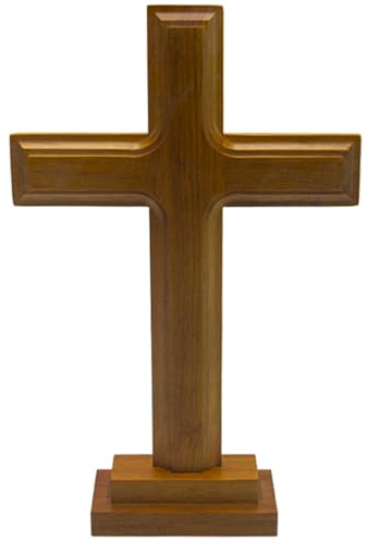 PRETYZOOM Holzkreuz Tischdeko Handgefertigtes Dekoratives Kreuz Aus Buchenholz Stilvolle Religiöse Dekoration Für Zuhause Als Für Christen Für Besondere Anlässe
