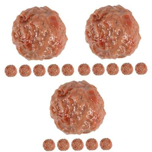 ifundom 18stücke Künstliche Rindfleischbällchen Teiliges Realistische Fake Food Dekoration Für Küche Fotografie Und Märkte Langlebiges Material Lebensechte Sicher Und