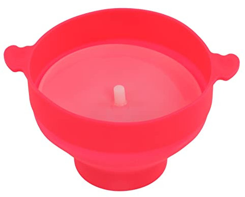 Palomitero de silicona con tapa para hacer palomitas en el microondas (rojo rosado)