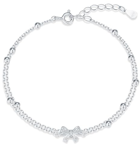 Candyfancy Herz Armband für Damen Silber 925 Herz Silberarmband Verstellbare Armbänder Armkette Geschenke für Frauen Mädchen Freundin Mama