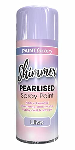 AlezyB - 2 x Pearlised Shimmer Lilac Aerosol Spray Paint 400ml Aerosol Spray Paint in variety of colors White Pink Silver Lilac,Arts Crafts