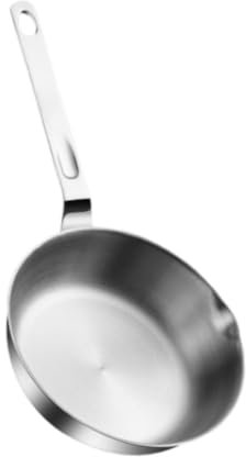 perfk Bratpfanne aus Edelstahl, gebratener Steaktopf, unbeschichtete Pfanne, Eierbratpfanne für alle Herdplatten, Herde, Induktionsherde, Küche, 16cm