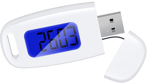 Ankilo Pedometer 3D Walking Pedometer, Pedometer Step Counter Portable USB Rechargable Pedometer Step Counter with Clip and Lanyard LED Backlight Track Steps in Real Time for Older Men Women Elders