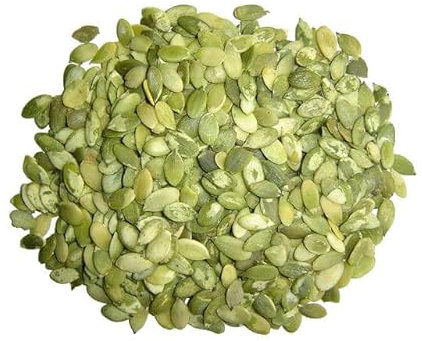 Pumpkin Seeds 1kg - Raw Peeled Seed - Ready to Eat Edible – For Human Consumption can also be for Dogs Birds Horses Pets – Without No Shell Whole Kernel UnRoasted UnSalted Shelled Large Bulk UK