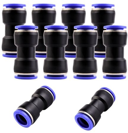 10 connettori pneumatici da 16 mm, connettori pneumatici, spinta in attacco rapido, pneumatici dritti da 16 mm, attacchi rapidi, utensili pneumatici per collegamento rapido ad aria compressa
